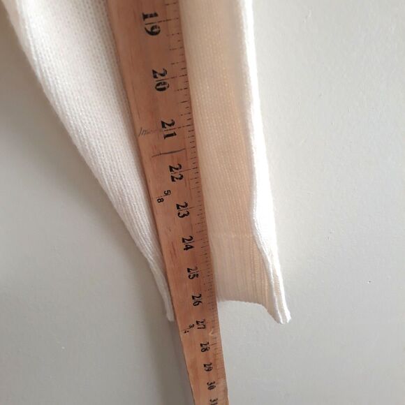 New York & Company Cowl Neck Sweater Women Med. Ivory Diamond Pattern Rhinestone - Picture 5 of 10